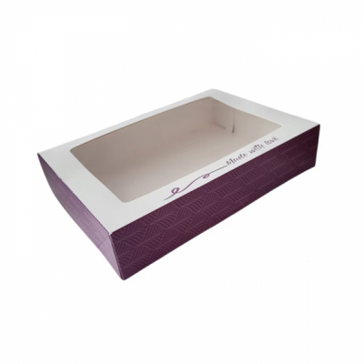 Set 25 Cutii prajituri cu capac transparent 28x20x6cm DNC65062