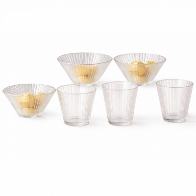 Set 3 Boluri 350ml cu 3 Pahare 250ml Sticla WEI A-16010 DNC66613