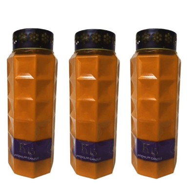 Set 3 Candele 14 zile Premium 14D cu Capac 3x336H Maro DNC56532