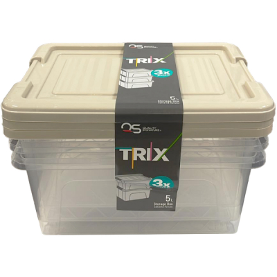 Set 3 caserole dreptunghiulare alimente 5L Trix CNN51442