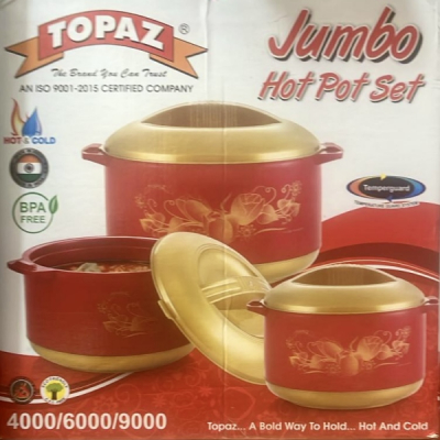 Set 3 Caserole Termos Plastic si Inox Topaz 2/4/6l DNC63833