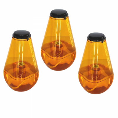 Set 3 Lumanari Candela Lina cu Ceara Lichida 1.45l 3x336 Ore 3x15Zile Orange