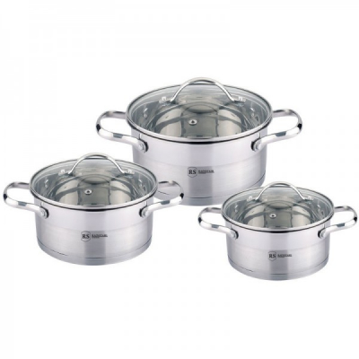 Set 3 Oale Inox cu Capac Rainstahl BG RSCW164406