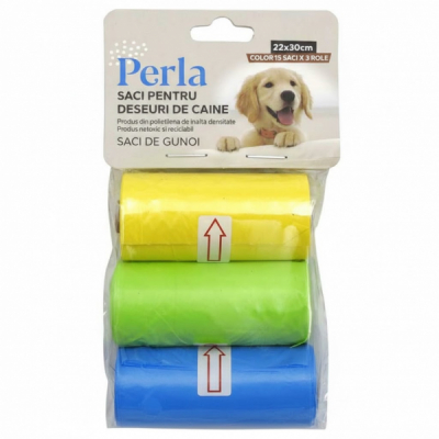 Set 3 role x 15 Saci pentru deseuri de caini color DNC67139