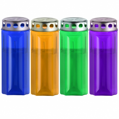 Set 4 Candele cu Parafina Durata 5-6 zile L10 4x140H Multicolore HRL