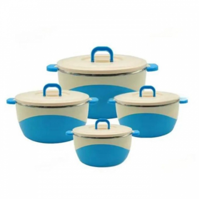 Set 4 Caserole Termice Cratita Termos Plastic Inox cu capace CNN44420