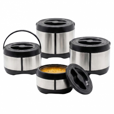Set 4 Caserole Termos Plastic Inox 1.5/3/6/12L Grunberg IHP53612