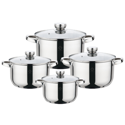 Set 4 Cratite INOX Capace Sticla 1.9l 2.7l 3.7l 4.7l Grunberg GR1066