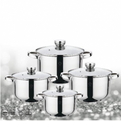 Set 4 Cratite INOX Capace Sticla 1.9l 2.7l 3.7l 4.7l Grunberg GR1066