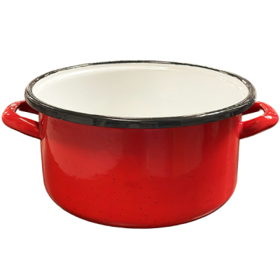 Set 4 cratite rosii emailate cu manere 25cm 8017/2 CNN50918