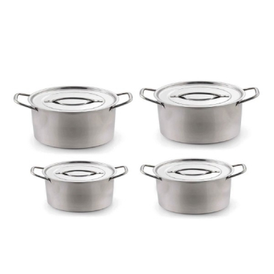 Set 4 Oale Inox cu Capace Inox Grunberg MST4