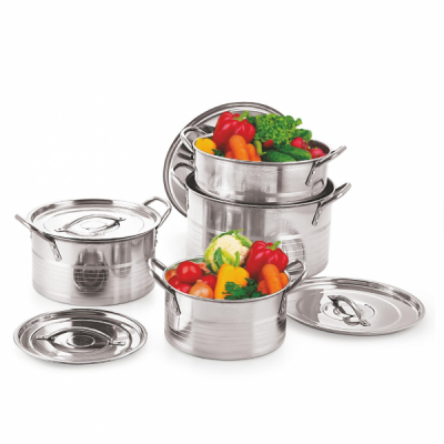 Set 4 Oale Inox cu Capace Inox Grunberg MST4