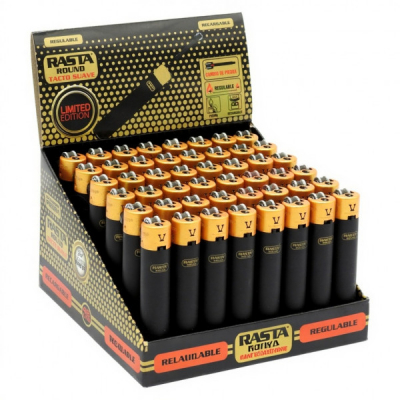 Set 48 Brichete Reincarcabile cu Gaz si Piatra Soft Black Rasta DNC61256