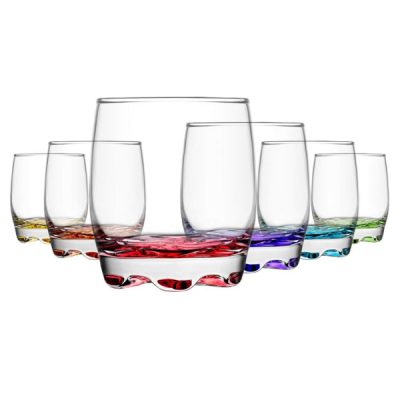 Set 48 Pahare tumbler Sticla Color 290ml Whisky Adora CORAL ADR15