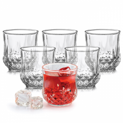 Set 48 Pahare Whiskey Sticla Clara India Cello AMORE 325ml DNC68556