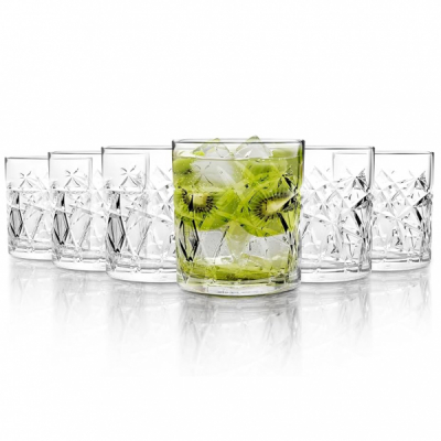 Set 48 Pahare Whiskey Sticla Clara India Cello SWIRL 325ml DNC68564