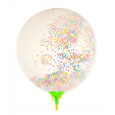 Set 5 Baloane Latex cu Confetti  Colorate pentru Petreceri