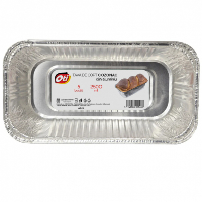 Set 5 Forme de Copt Aluminiu Tava Cozonaci Oti 32x16.5x8cm 2.5l DNC67885