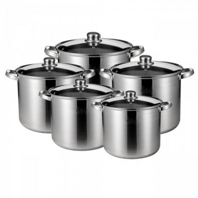 Set 5 Oale Inox cu Capac Sapir SP1211ASI10 10 Piese