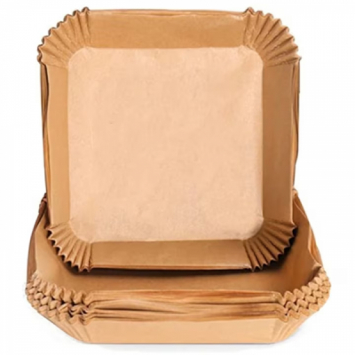 Set 50 Forme Patrate Hartie Copt AirFryer 16x16x4.5cm Safir DNC66872