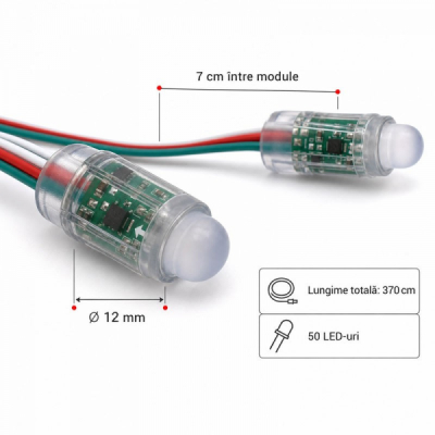 Set 50 Module LED Pixel RGB Adresabile 12V IP65 Control WS2811 18B023 XXM