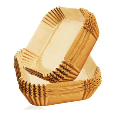 Set 50 tavi patrate copt din hartie friteuza cu aer cald 20x20x6cm Grunberg HCP20