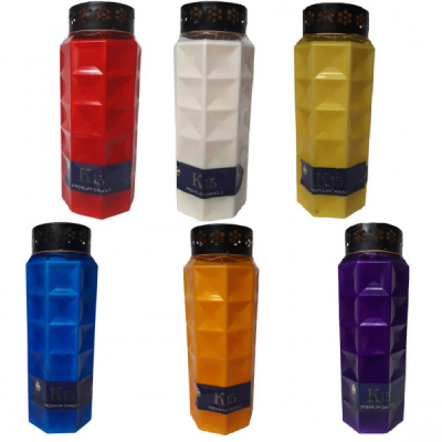 Set 6 Candele 15 zile Premium cu Capac K15 6x336H Multicolore HRL