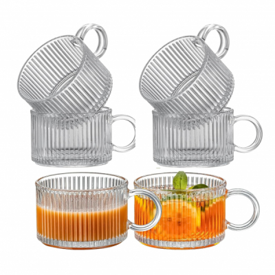 Set 6 Cesti Cafea Ceai Sticla 120ml WEI A-15996 DNC66610