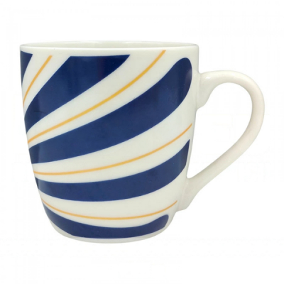 Set 6 Cesti Cafea Ceramica Model Raze Albastre 220ml DNC70110
