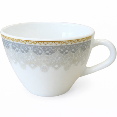 Set 6 Cesti Cafea Opal Albe Model Miracle Grey 220ml CNN52714