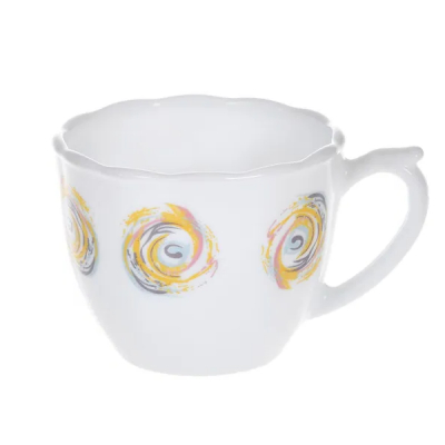 Set 6 Cesti din Opal Alb Spiral pentru Cafea DNC57068