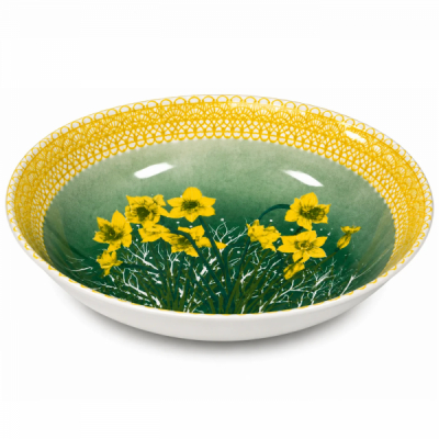 Set 6 Farfurii Adanci Ceramica Model Narcise 21cm DNC70103