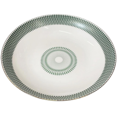Set 6 Farfurii Adanci Opal Decor Verde Auriu Mirage 23cm GRM230 DNC64033 CNN
