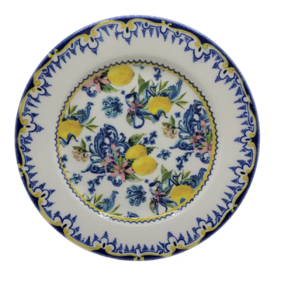 Set 6 Farfurii Intinse Aperitiv si Desert Portelan Fin Lamai 20cm Grunberg 6xTDP202