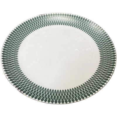 Set 6 Farfurii Intinse Opal Verde Mirage Margini Aurii 26.5cm GRM265 DNC64032 CNN