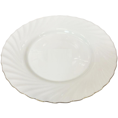 Set 6 Farfurii Intinse Opal Model Margine Aurie 25cm MGAT250 CNN51637