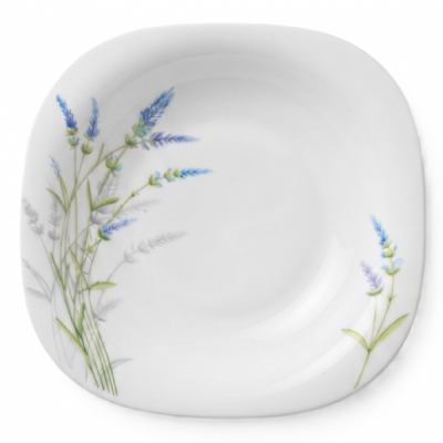 Set 6 Farfurii Patrate Intinse Opal Lavanda 26.2x26.2x2.5cm 6xDOPP260 JGR