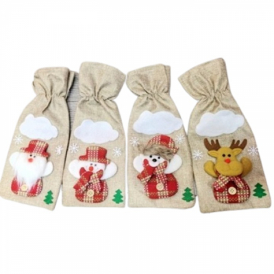 Set 6 Huse Textil pentru Sticla de Vin 12x32cm SD-00372 WEI DNC59616