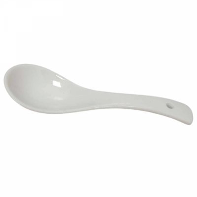 Set 6 Lingurite chinezesti pentru supa ceramica alba NR3 14x4.5cm MLL