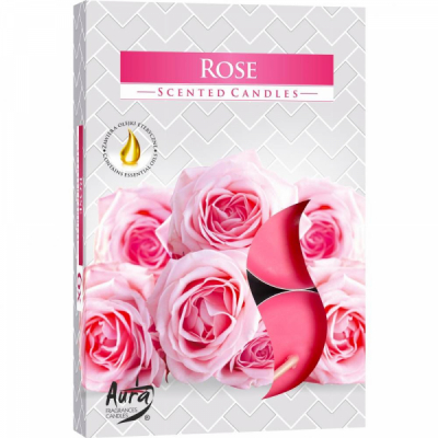 Set 6 lumanari parfumate tip pastila P15-78 ROSE DNC20199