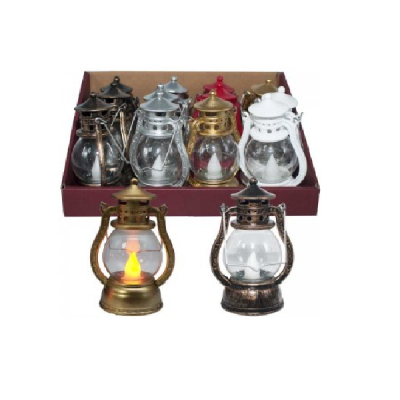 Set 6 Mini Candele electrice retro tip felinar 6x12.5cm LED 147-12 CNN50559
