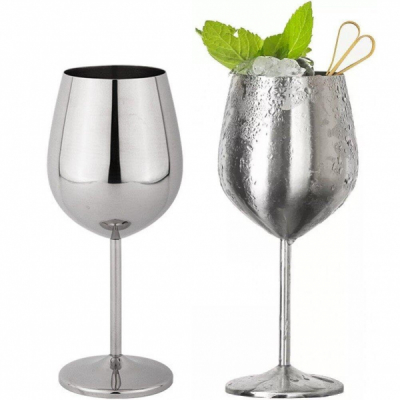 Set 6 Pahare Inox cu picior 400ml 7.50x21.50cm Grunberg IGR7064