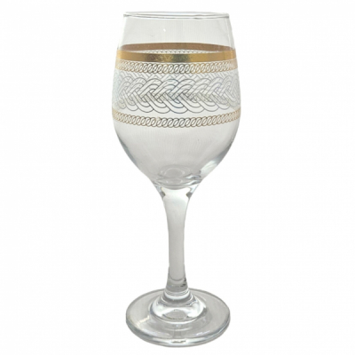 Set 6 Pahare Sticla Lichior 320ml Impletit Gold 3057 DNC58976