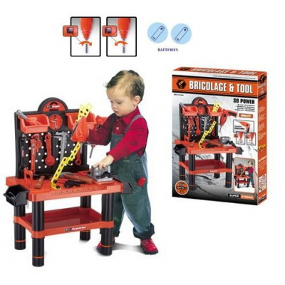 Set Bricolaj cu Unelte si Scule de Jucarie 57008