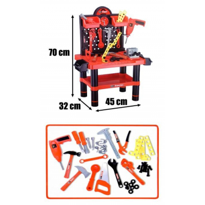 Set Bricolaj cu Unelte si Scule de Jucarie 57008