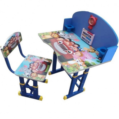 Set Birou si Scaunel Copii 3-10Ani  Reglabila Jolly Kids KT0538 Blue