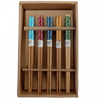 Set Cadou 5 Perechi Betisoare Chinezesti Bambus J016 A MLL