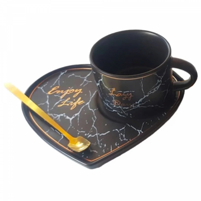 Set Cafea Romantic 2 Cesti 2 Farfurii 2 Lingurite Luxury 4461-2 DNC52911