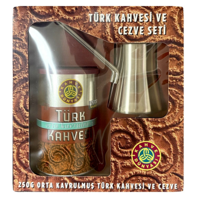 Set Cafea Turceasca 250g + Ibric Cadou Kahve Dunyasi MGR33505