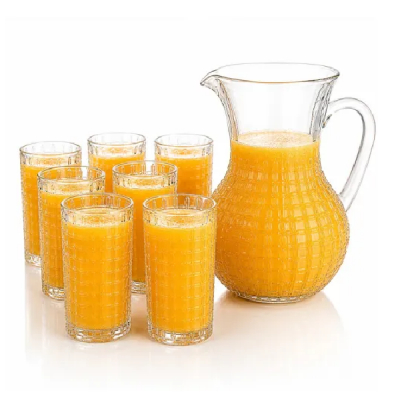 Set Carafa 1.3l si 6 Pahare Sticla Limonada 300ml Sofia DNC68665